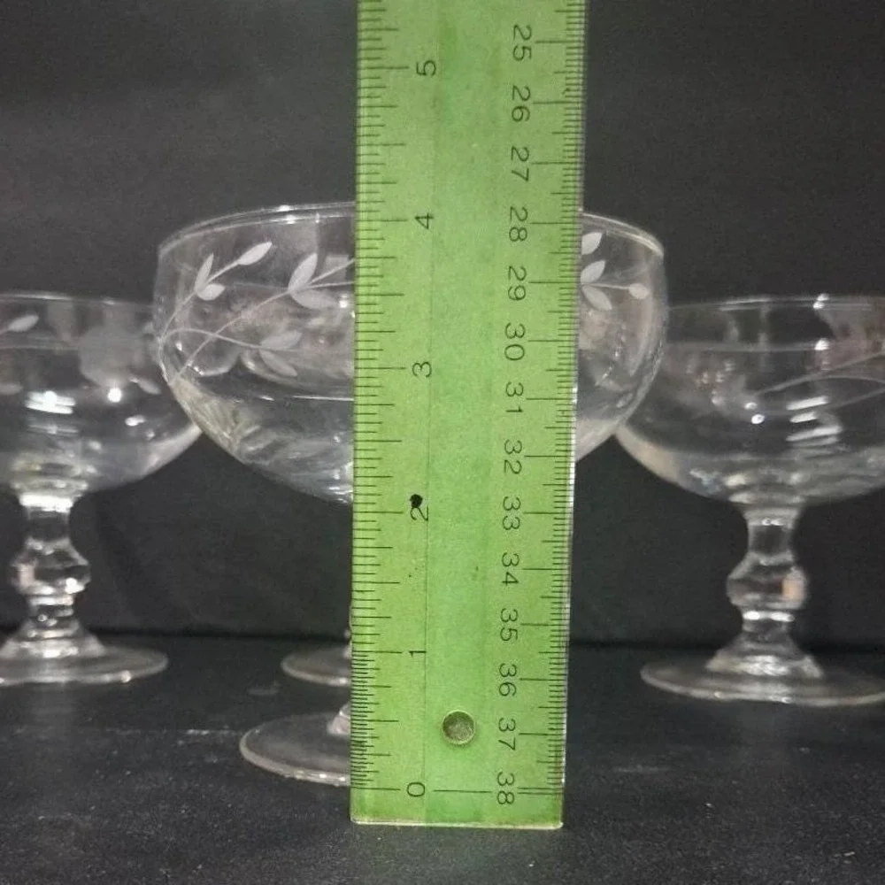 Princess House Heritage Dessert Dishes #507, Set of 4, Crystal‎ Confection Bowls